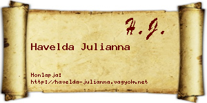 Havelda Julianna névjegykártya